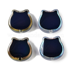 Гальванизированные двухцветные стеклянные бусины для настроения&nbsp;GLAA-Z007-12B