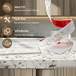 ПВХ самоклеящаяся гибкая молдинговая отделка&nbsp;AJEW-WH0348-636B