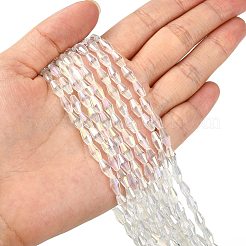 Стеклянные бусины с гальваническим покрытием &nbsp;X-EGLA-R020-8x4mm-13