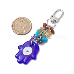 Decoración colgante de murano de mal de ojo azul&nbsp;HJEW-JM01969-01
