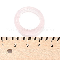 Natürliche Rosenquarz-Glattbandringe&nbsp;PW-WG25917-06