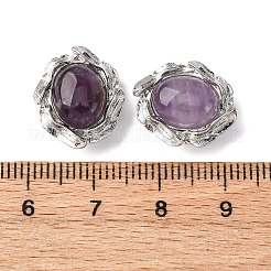 Натуральные аметистовые овальные многорядные звенья&nbsp;G-G207-02P-08