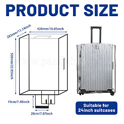 Funda de PVC transparente para equipaje&nbsp;AJEW-WH0485-02B