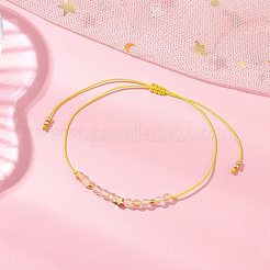 Натуральные круглые смешанные драгоценные камни бусины плетеные браслеты из бисера для женщин BJEW-JB11655