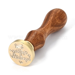 Латунь ретро воск печать штамп AJEW-F045-C13