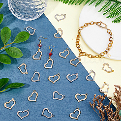 40шт. подвеска из двухцветного сплава со стразами FIND-FH0010-63