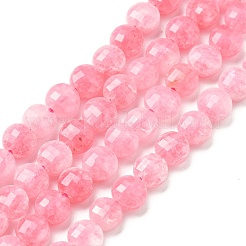 Природные окрашенные белого нефрита нитей бисера G-C179-A6mm-02