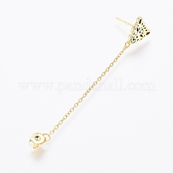 Clous d'oreilles en 925 argent sterling&nbsp;EJEW-AA00271-09AG