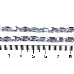 Стеклянные бусины с гальваническим покрытием &nbsp;GLAA-Q101-03B-PL04