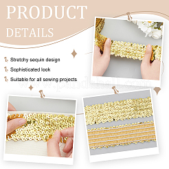 5 ярд эластичной отделки из полиэстера с блестками OCOR-FG0002-07A