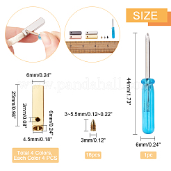 Наборы соединителей с пряжкой для шнурков из прямоугольного сплава FIND-PH0003-63