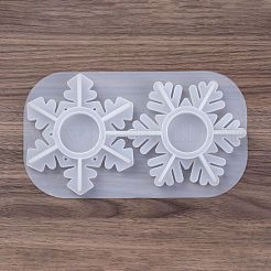 DIYキャンドルシリコンモールド  デコレーションメイキング  キャンドル作り用  スノーフレーク  ホワイト  22.7x12.3x2.8cm  内径：11.3~11.45x9.9~10のCM&nbsp;AJEW-M228-14A