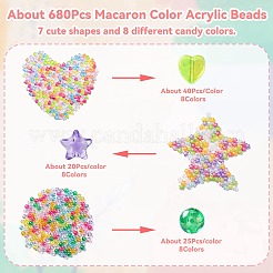 Прозрачные акриловые бусины&nbsp;TACR-YW0001-99