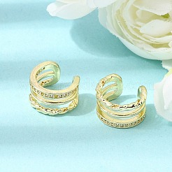Boucles d'oreilles manchette en laiton zircon cubique micro pavé&nbsp;CU-CBAE7DF-35G