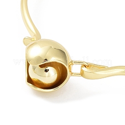 Браслет из латуни с круглым звеном для женщин BJEW-B070-03G