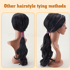 5 шт. двухцветных нейлоновых париков с резинками для волос&nbsp;OHAR-GA0001-15