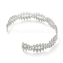 Ramo frondoso in acciaio inossidabile 304 anti-ossidazione per le donne&nbsp;LS-BJEW-B064-04P