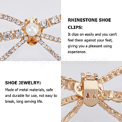 4 шт. украшение для обуви из сплава со стразами&nbsp;AJEW-GF0009-28KCG
