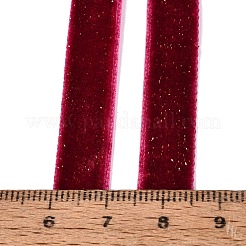 Ruban de velours simple face à paillettes scintillantes&nbsp;SRIB-Q023-01B-01