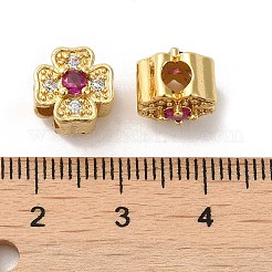 Стойки обшивки латунь микро проложить кубического циркония бусы KK-K377-03G