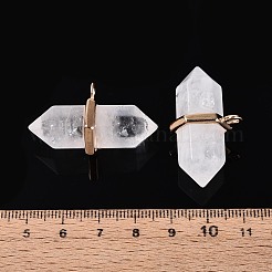 Подвески с двойным наконечником из натурального кварца&nbsp;G-N345-09A