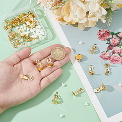 30 шт. 3 стиля фурнитуры для сережек-клипс из латуни KK-PH0011-09