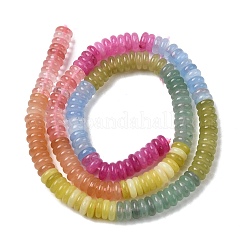 Brins de perles en verre de quartz cerise et en jade blanc naturel teinté et en aventurine verte&nbsp;X-G-H333-02C