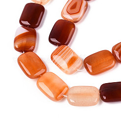 Chapelets de perles d'agate naturelle&nbsp;G-N356-03A-16