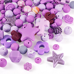 92 perles focales en silicone transparentes&nbsp;SIL-TA0002-85C