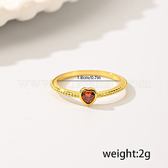 Женские кольца на палец из латуни с микропаве и кубическим цирконием ZG1628