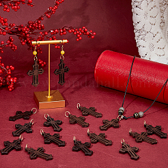 50шт крестовые деревянные подвески&nbsp;PALLOY-FH00176