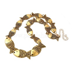 Ожерелья из цепочек-рыбьих звеньев в тибетском стиле для женщин&nbsp;LS-NJEW-C102-01AG