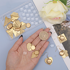 6 пара 6 стилей пустых стеклянных куполообразных сережек с подвесками&nbsp;EJEW-AB00003