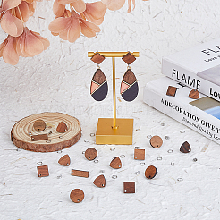 20 пара 4 стилей плоских круглых DIY-DC0002-86