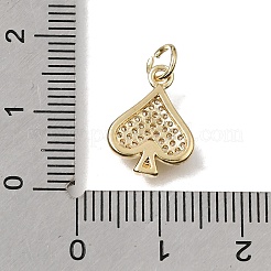 Messing micro pave klar zirkonia charme&nbsp;CU-L001-19G-04