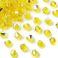 プレシオサ®クリスタルビーズ  チェコクリスタル  双円錐形(451 69 302 ロンデル)  80310 200 シトリン ab  6mm  穴：1mm&nbsp;X-PRC-BA6-80310-200
