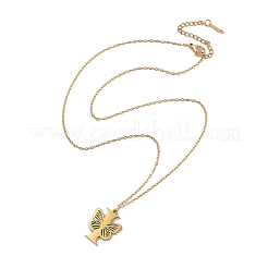 Ожерелья из нержавеющей стали 201 с вакуумным покрытием pvd NJEW-R267-01I-G