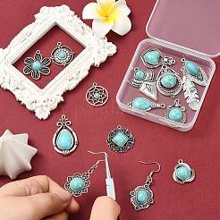 15шт 15 стиля подвески из синтетической бирюзы&nbsp;FIND-CJ0004-26