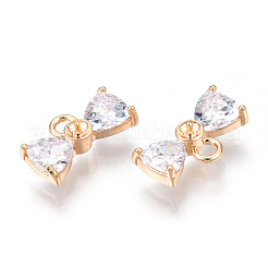 Латунная микропаве из прозрачного кубического циркония KK-N216-407