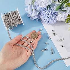 6.25 ярд полиэстерового шнура со стразами DIY-GF0009-32B