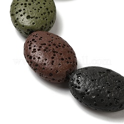 Fili di perle di roccia lavica naturale&nbsp;G-O126-03A-19