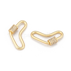 Латунь микропаве кубический цирконий винт карабин подвески с замком ZIRC-G160-60G