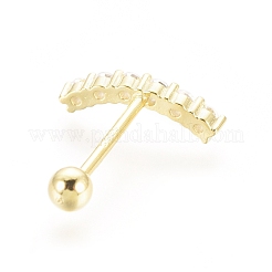 925 серебряные серьги-штанги в виде хрящей STER-G031-25G