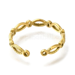 Ионное покрытие (ip) 304 нержавеющая сталь открытые манжетные кольца компоненты RJEW-U017-09G