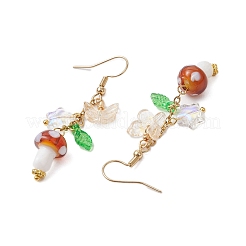 Женские серьги-подвески в виде бабочек и грибов из нержавеющей стали 304&nbsp;EJEW-JE06235-02