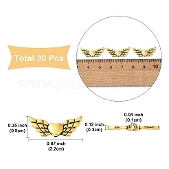 30 шт. бусины Angeltee из сплава в тибетском стиле&nbsp;TIBEB-YW0001-32AG