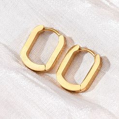Boucles d'oreilles créoles en acier inoxydable 304&nbsp;STAS-H156-11B-G