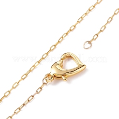 Collier pendentif coeur et conque avec chaîne forçat pour femme&nbsp;NJEW-JN03796