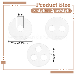 6 portacandele in acrilico personalizzato in 3 stili&nbsp;DIY-BC0013-68