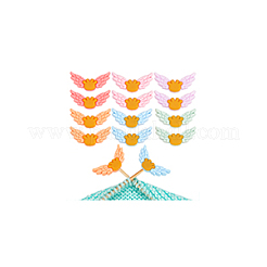 Экологичные силиконовые фокальные бусины пищевого качества с крыльями SIL-NB0001-43